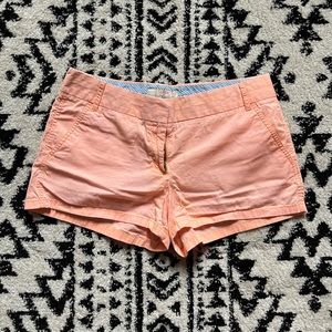JCrew Broken In Chino Shorts Size 8 Peach Color 3” inseam